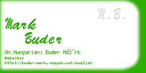 mark buder business card